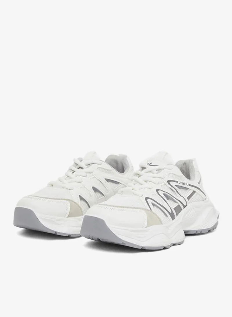 Styli Quilted Side Lace Up Sneakers