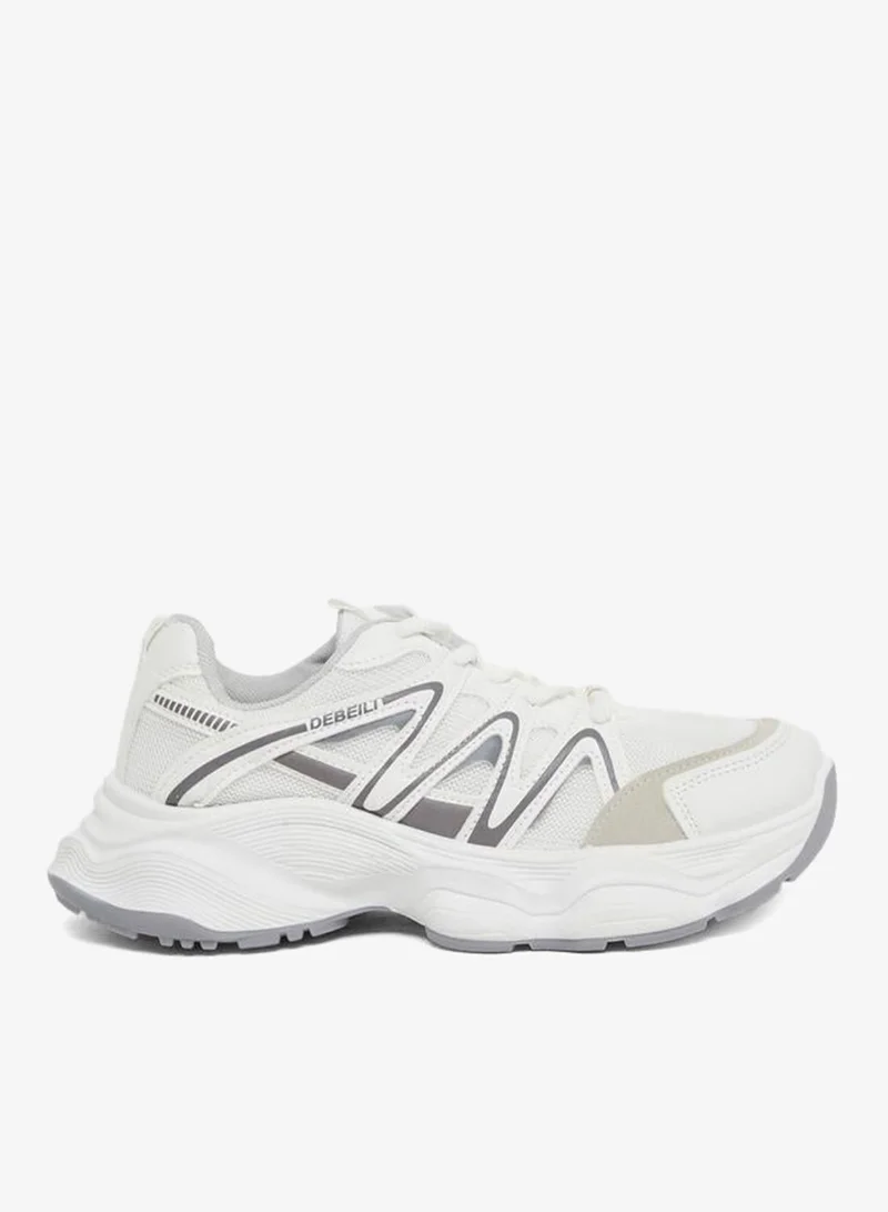 Styli Quilted Side Lace Up Sneakers