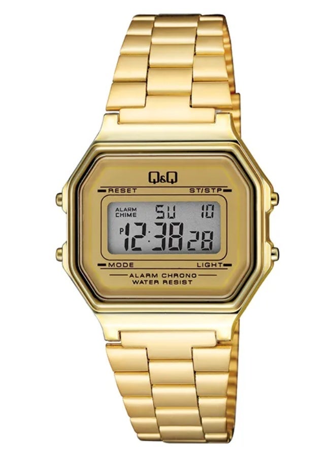 Q&Q Unisex Digital Watch G17A-003JY, Gold - Image 1