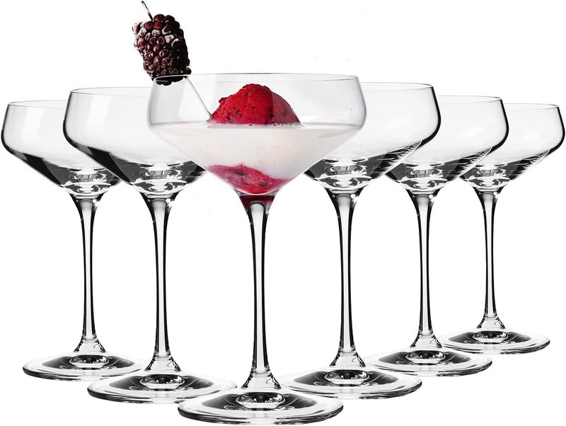 Krosno Margarita and Champagne Coupe Glasses Set of 6 77 fl oz Perfectly Clear Ideal for Coctails Dishwasher Safe Made in Europe