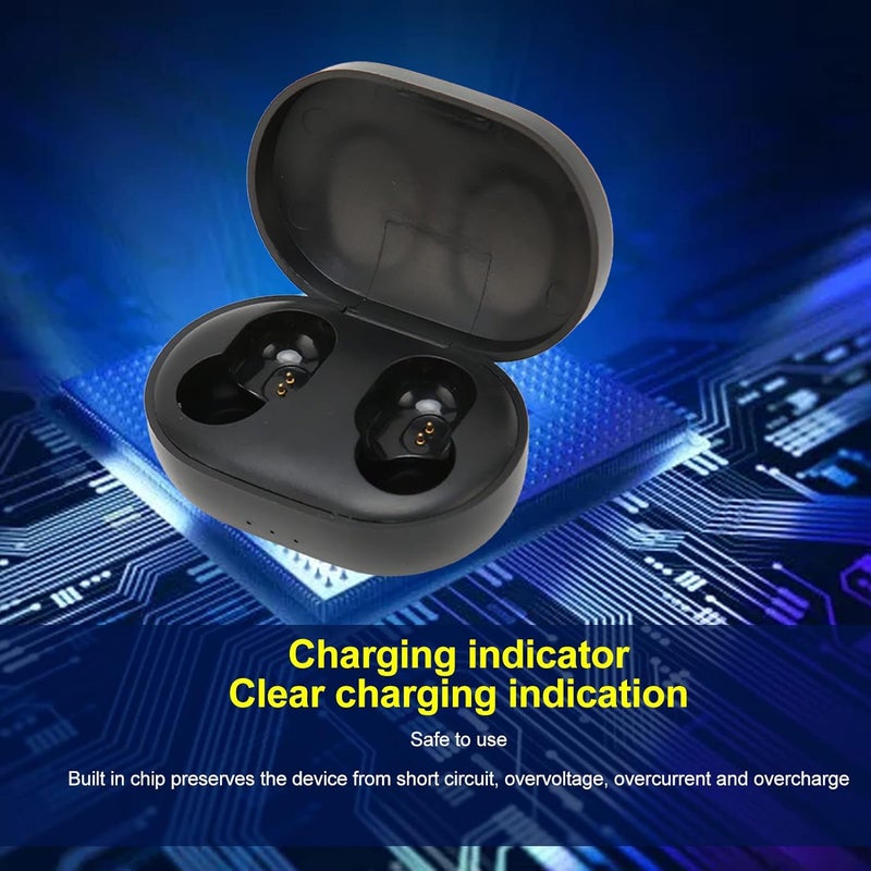 أنجريك Wired Charging Case Replacement, Earbuds Charger Case USB Charging Black Safe for Office - Image 4