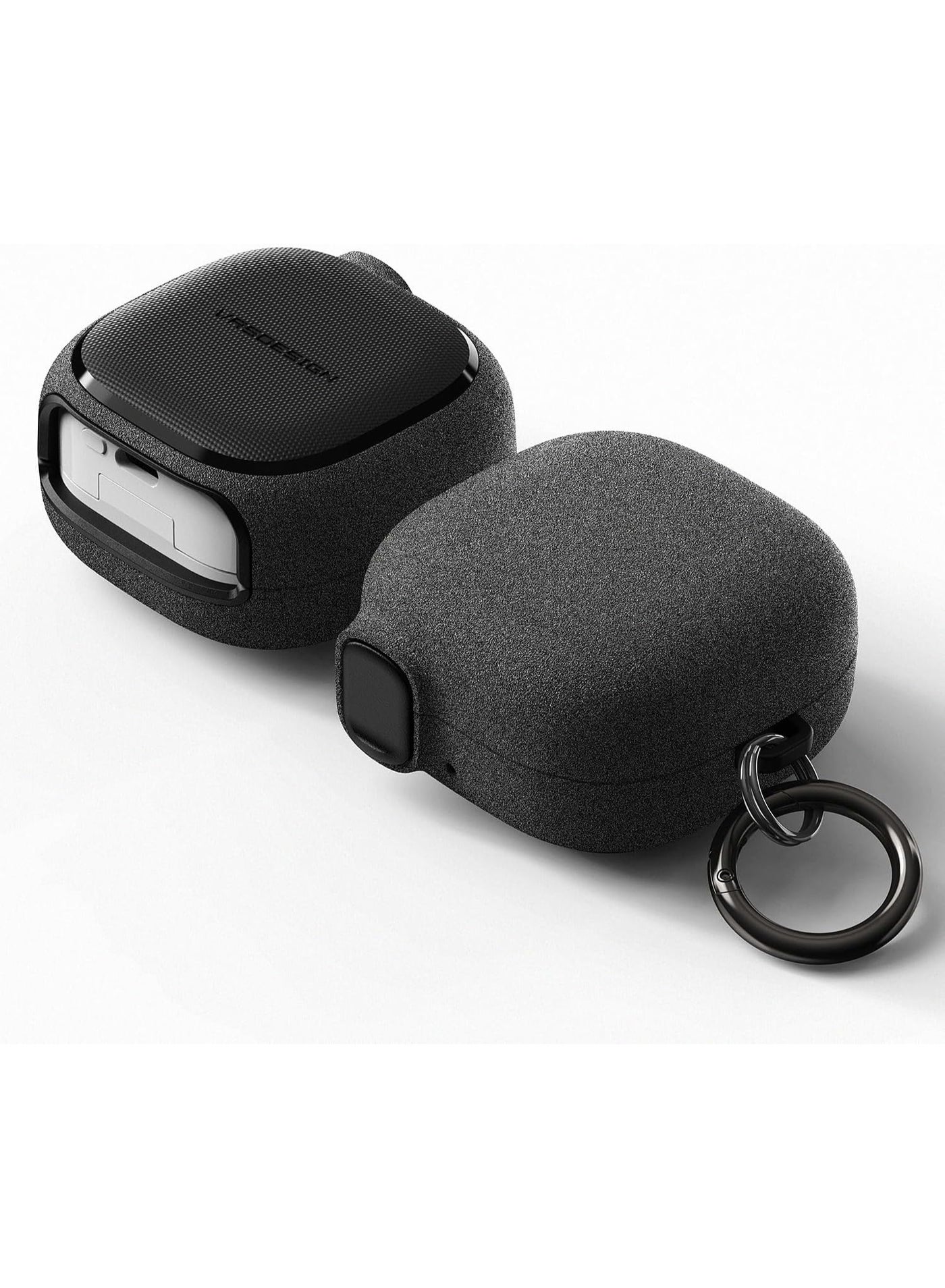 VRS Design Modern Lock for Samsung Galaxy Buds4 and Buds 4 Pro Case Cover (2026) Secure Lock Protection with Carabiner -  Sand stone Gray