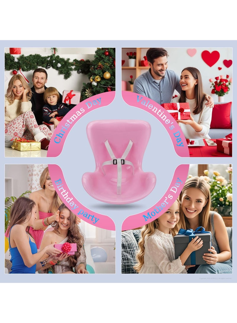 Doll car seat Compatible with Labubu, Vent Clip for 10-17cm Blind Box Toys, Secure Doll Seat with Adjustable Safety Strap & Airflow-Friendly Design, Car Decor (Doll Not Included) - Image 3