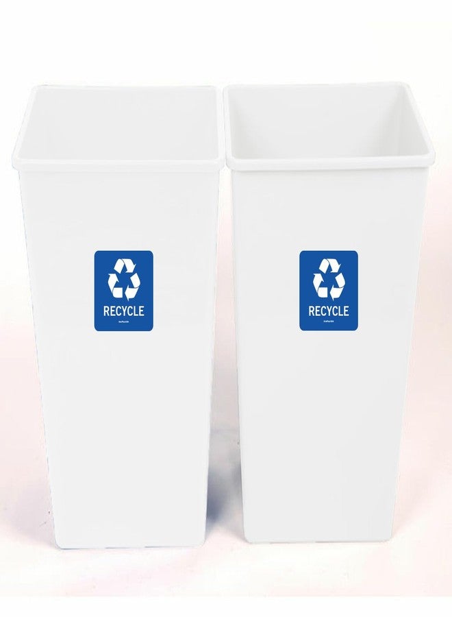 SICOL PLUS Recycle Stickers Recycle Bin Decals and Trash can Stickers UV Protected Indoor and Outdoor Self Adhesive Vinyl Stickers (4x4 Inch 02 Pcs Square) - Image 3