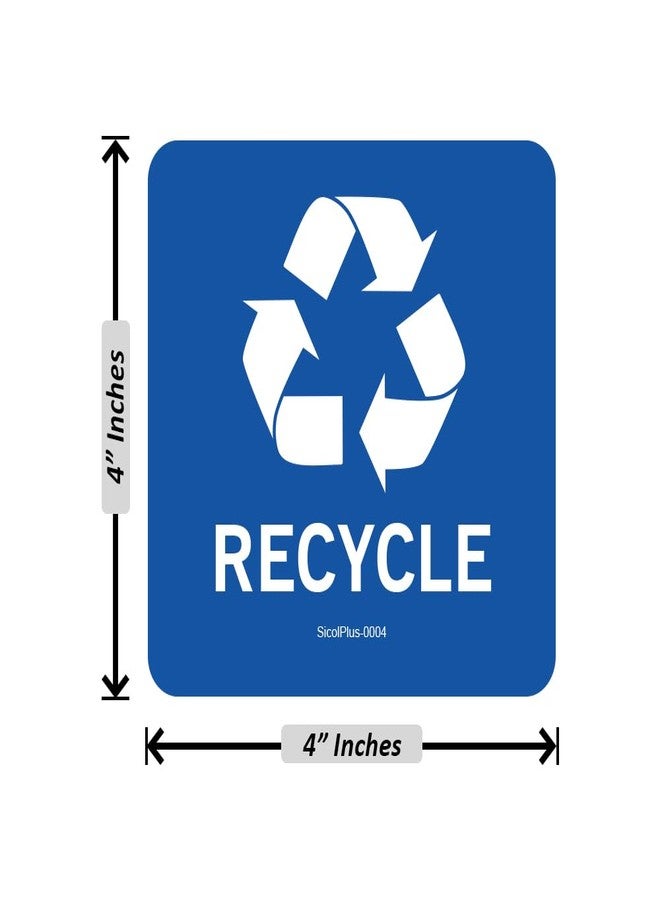 SICOL PLUS Recycle Stickers Recycle Bin Decals and Trash can Stickers UV Protected Indoor and Outdoor Self Adhesive Vinyl Stickers (4x4 Inch 02 Pcs Square) - Image 2