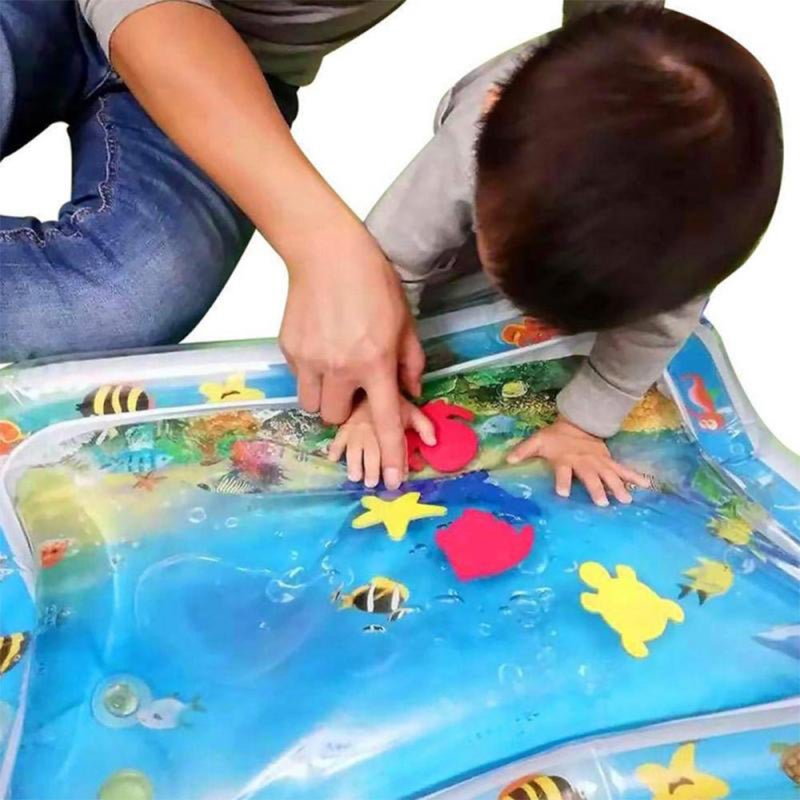Baby Water Mat: Blue PVC Material - Leakproof Early Development Toy for Sensory Enjoyment & Infant Muscle Growth - Image 4