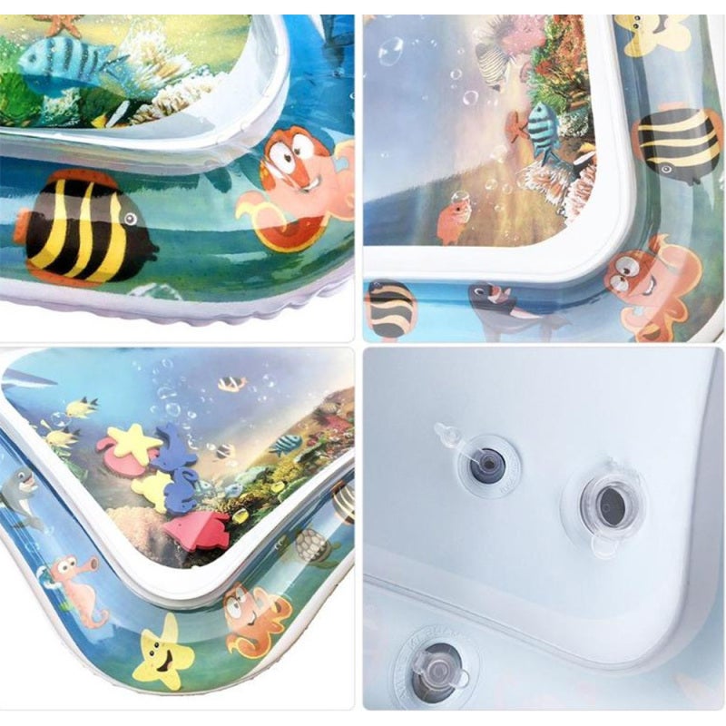 Baby Water Mat: Blue PVC Material - Leakproof Early Development Toy for Sensory Enjoyment & Infant Muscle Growth - Image 3
