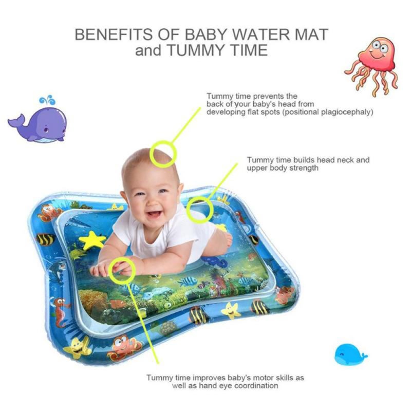 Baby Water Mat: Blue PVC Material - Leakproof Early Development Toy for Sensory Enjoyment & Infant Muscle Growth - Image 5
