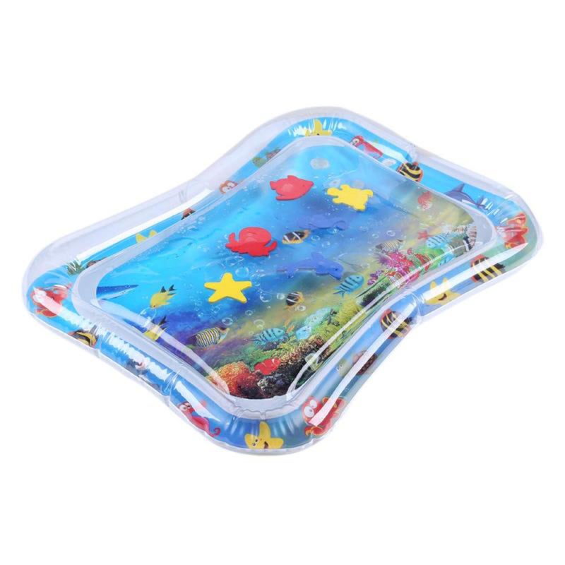 Baby Water Mat: Blue PVC Material - Leakproof Early Development Toy for Sensory Enjoyment & Infant Muscle Growth - Image 1