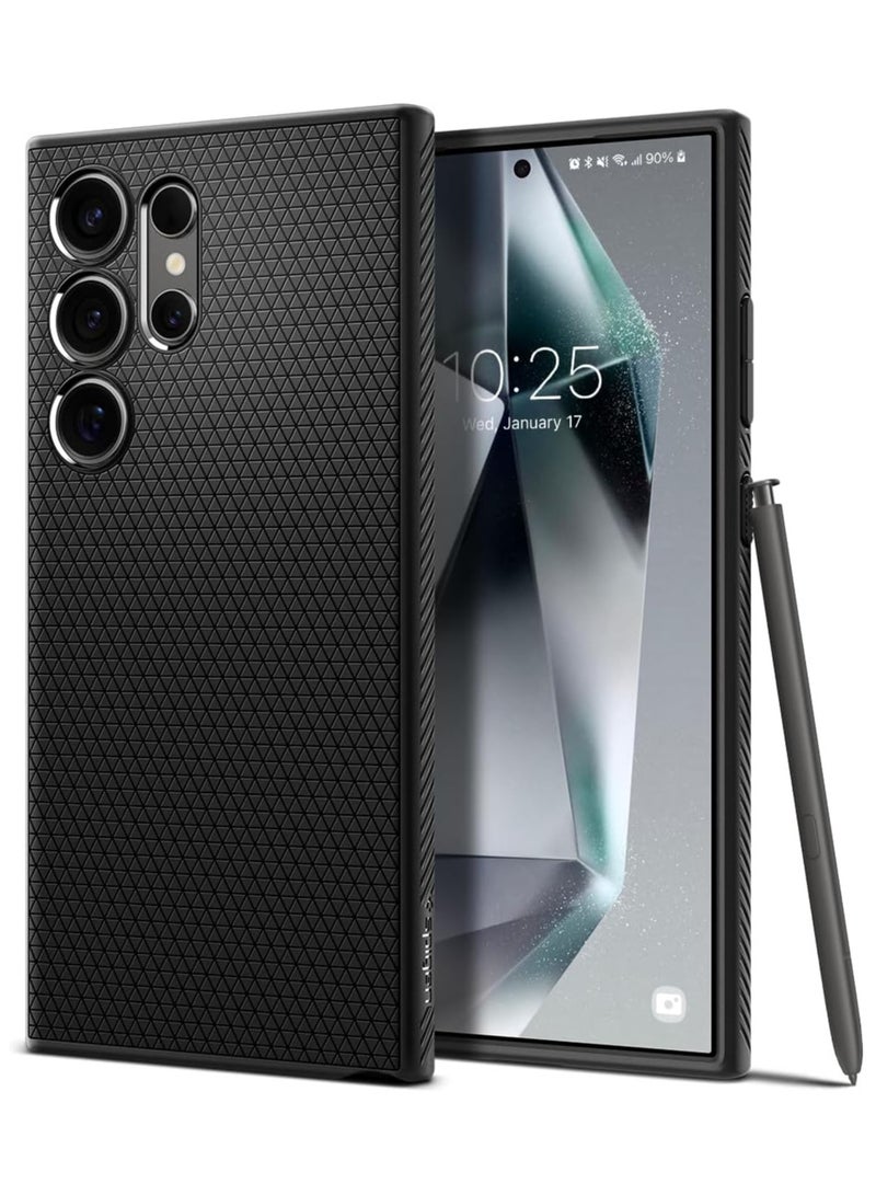 Spigen Spigen Liquid Air designed for Samsung Galaxy S24 ULTRA case cover (2024) - Matte Black - Image 1