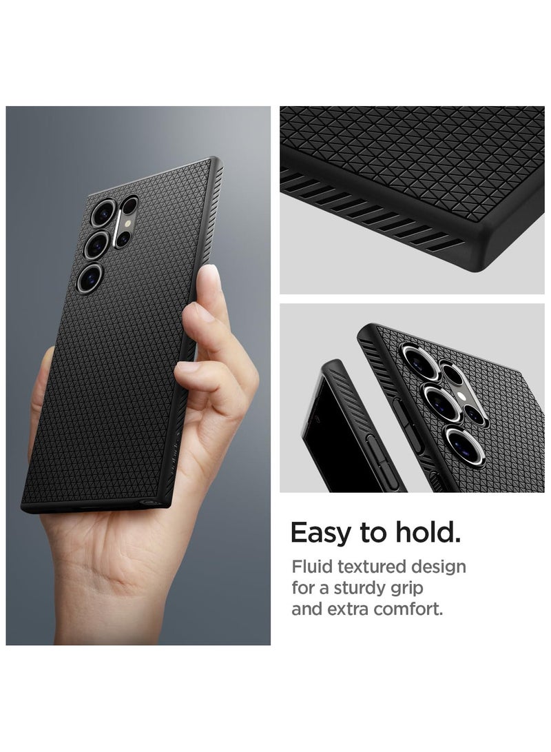 Spigen Spigen Liquid Air designed for Samsung Galaxy S24 ULTRA case cover (2024) - Matte Black - Image 5