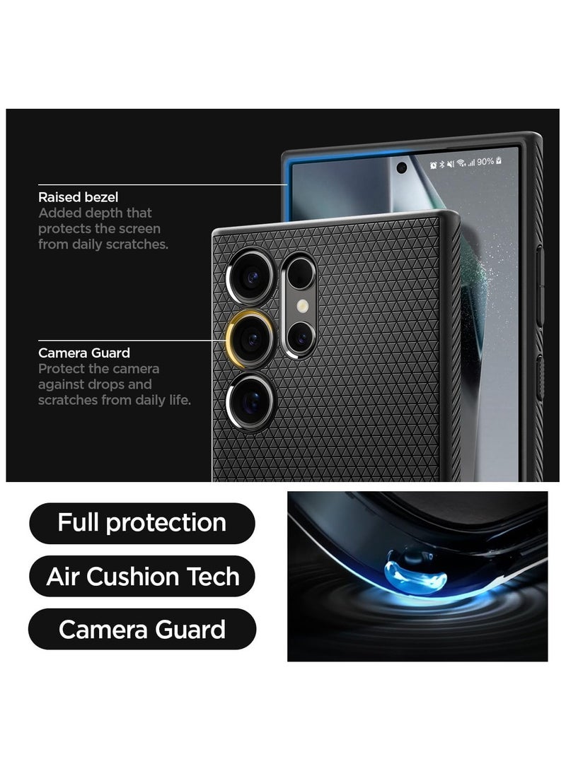 Spigen Spigen Liquid Air designed for Samsung Galaxy S24 ULTRA case cover (2024) - Matte Black - Image 4