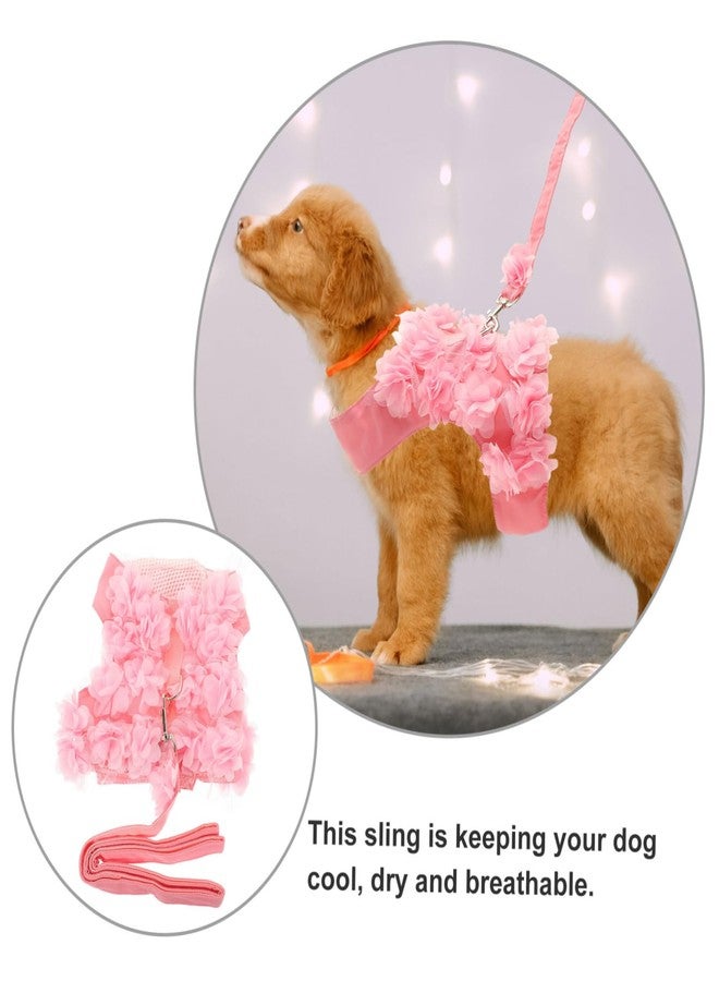 VICASKY Adjustable Breathable Flower Dog Harness with Back Chest Strap Lightweight Pet Traction Rope for Small to Medium Dogs Soft Sling Design Keeps Pets Cool and Comfortable Random Color - Image 5