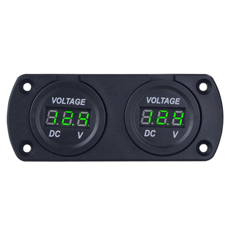 Car Voltmeter LED Dual Digital Display Voltage Gauge 6-35V for 12/24V Car Truck SUV Marine Boat - Image 1