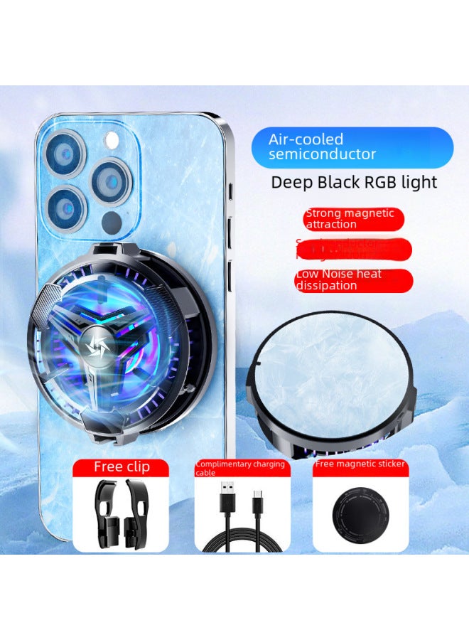 Sl10 Phone Cooler Back Clip Magnetic Absorption Semiconductor Cooling Mobile Phone Cooler Digital Computer/phone-Color:Digital Knight Black  - Image 4