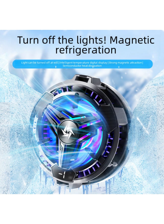 Sl10 Phone Cooler Back Clip Magnetic Absorption Semiconductor Cooling Mobile Phone Cooler Digital Computer/phone-Color:Digital Knight Black  - Image 2