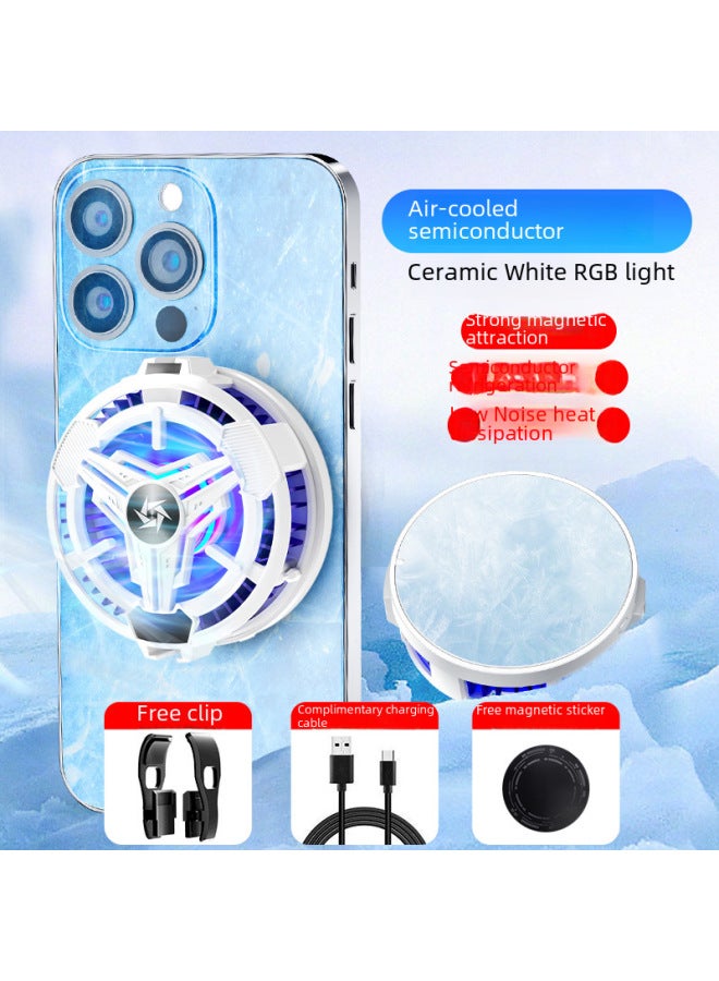 Sl10 Phone Cooler Back Clip Magnetic Absorption Semiconductor Cooling Mobile Phone Cooler Digital Computer/phone-Color:Digital Knight Black  - Image 3