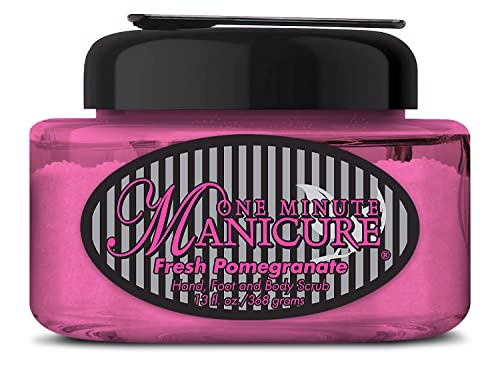 One Minute Manicure "One Minute Manicure ï¿½ Moisturizing Salt Scrub ï¿½ 13 oz ï¿½ Professionally Formulated To Exfoliate, Recondition & Moisturize Skin ï¿½ Enhanced With Botanical Oils & Natural Sea Salts (Fresh Pomegranate)" - Image 1