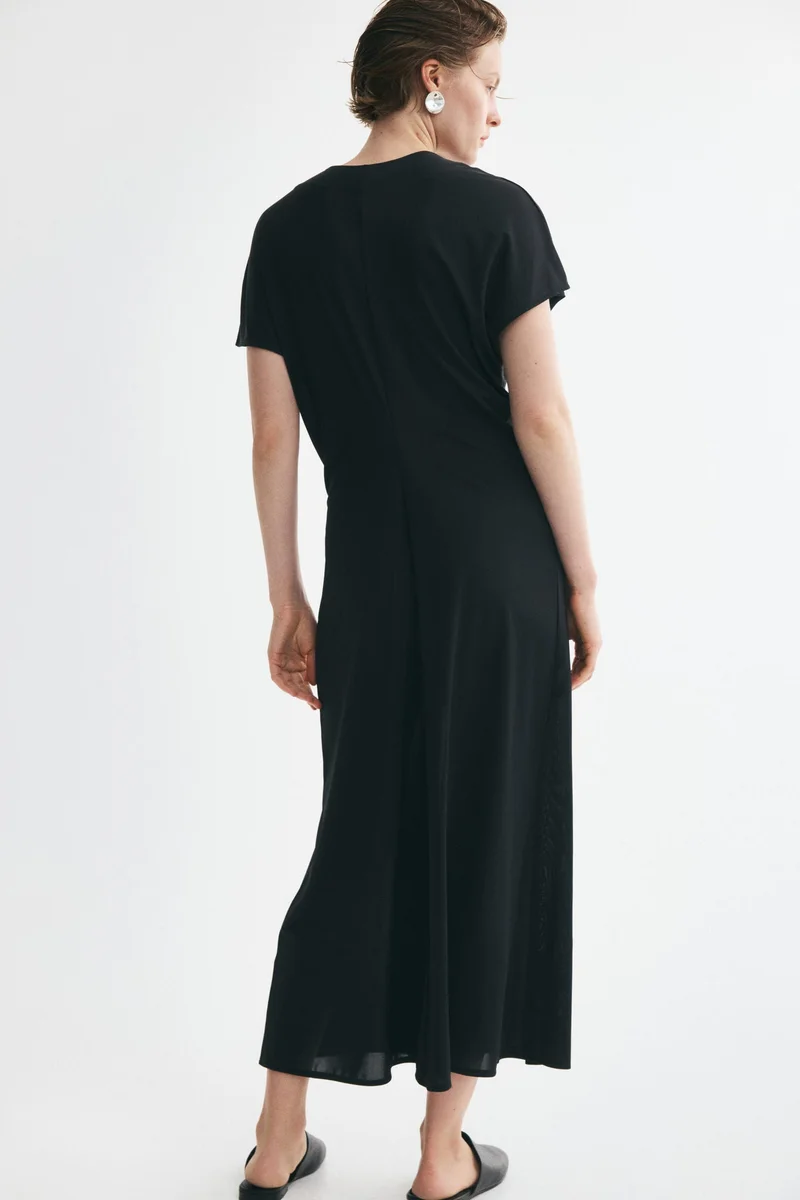 H&M  Ruched cap-sleeved dress for Women | Best Price UAE