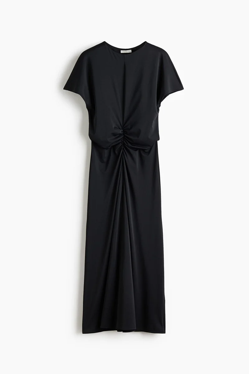 H&M  Ruched cap-sleeved dress for Women | Best Price UAE
