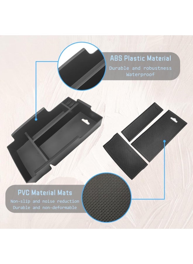 Center Console Organizer Compatible with Toyota Camry 2012-2017, XV50 Interior Accessories, Armrest Insert Storage Box Coin Container with Non-Slip Mat - Image 4