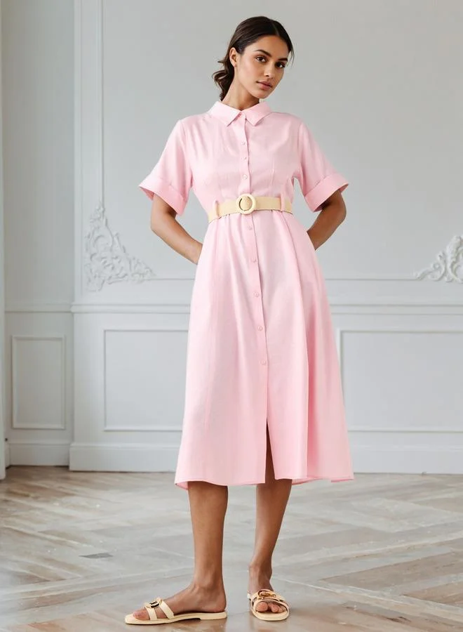 Splash FAV A-line Shirt Dress with Pockets