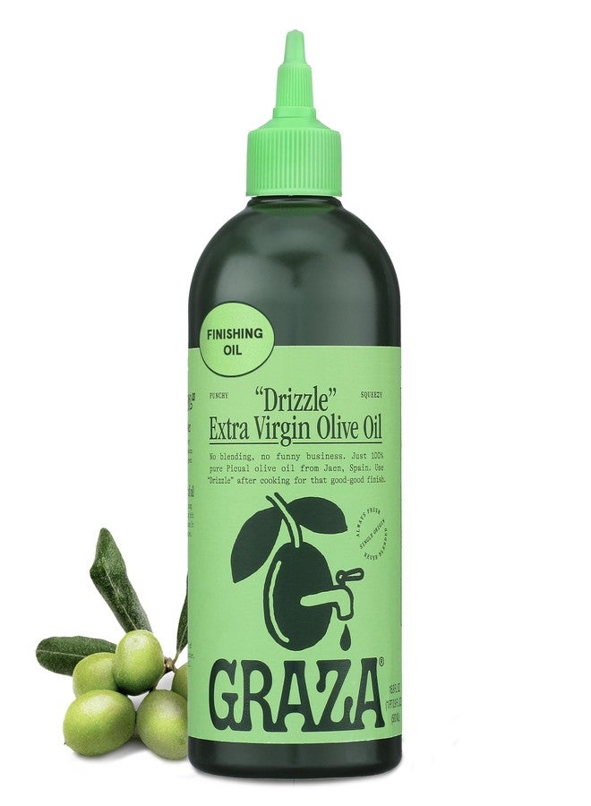 Graza Drizzle Extra Virgin Olive Oil, Finishing Oil - High Polyphenol Early Harvest EVOO Finishing Oil in a Squeeze Bottle - Single Origin Olive Oils from Spain - 16.9 Fl Oz (500ml) - Image 1