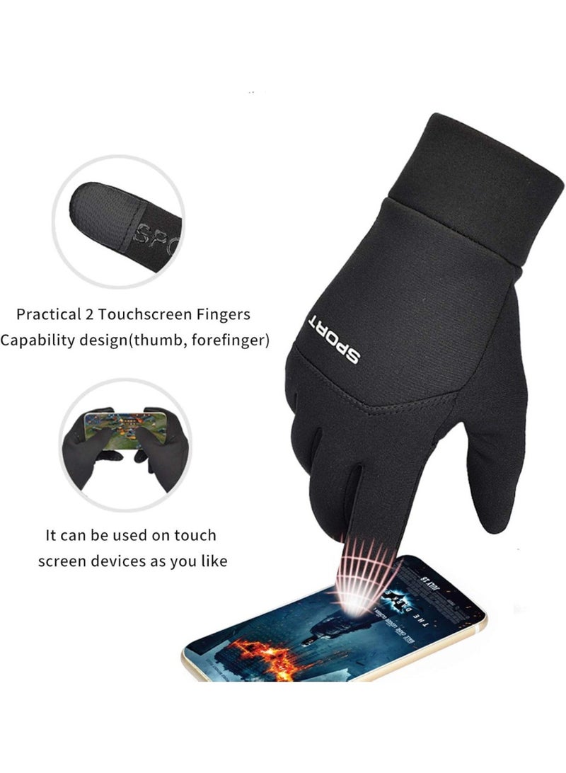 قفازات شتوية كاملة الأصابع للدراجات – مقاومة للماء والرياح، بطانة دافئة ولمسة شاشة حساسة - Image 3