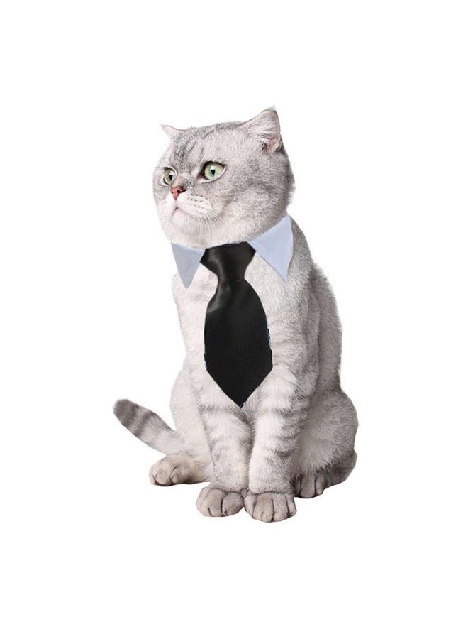 Yosbabe 4 Pieces Pets Dog Cat Bowtie Pet Costume Adjustable Formal Necktie Collar for Cats Small Dogs Puppy Grooming Accessories (Black/red + Glasses) - Image 3