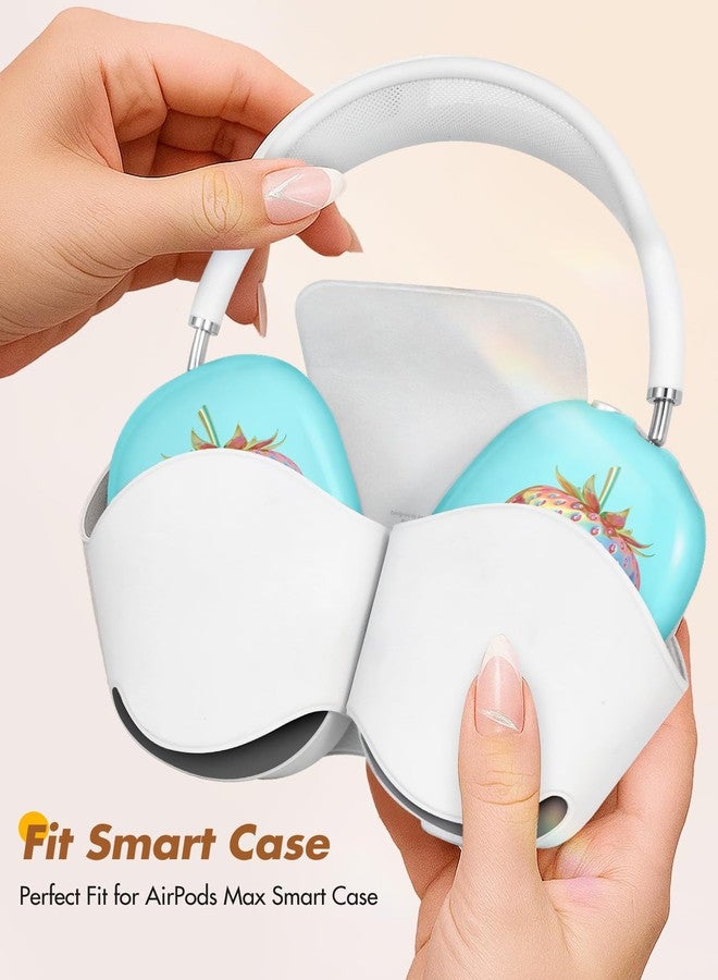 أغطية حماية Joyleop لسماعات AirPods Max - أغطية أذن متينة وأنيقة لسماعات AirPods Max، حافظة سماعات رأس لطيفة بتصميم فريد، ملحقات أساسية رائعة لسماعات الرأس، لون فراولة معدني - Image 4