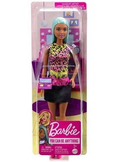 Barbie BARBIE MAKEUP ARTIST DOLL WITH TEAL HAIR & CAREER-THEMED ACCESSORIES LIKE PALETTE & BRUSH 