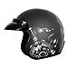 VCAN V85C 34 Open Face Motorcycle Helmet DOT Approved Matte Black Red Skull Medium - Image 2