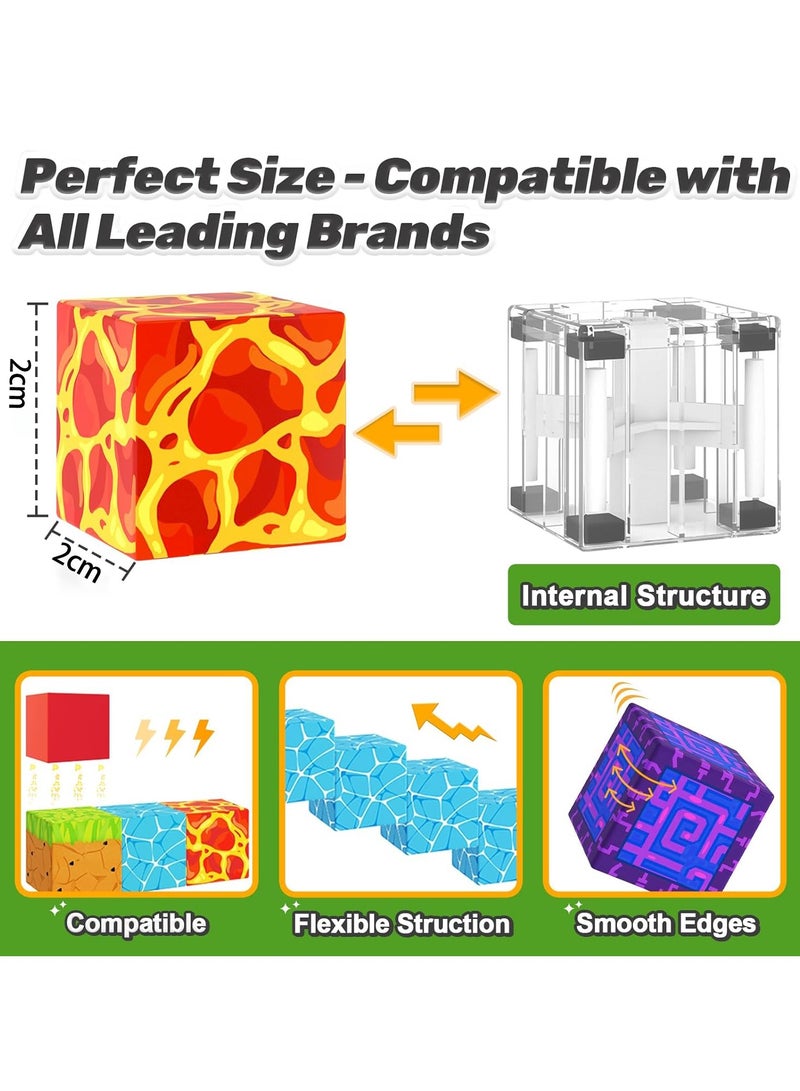 Magnetic Blocks-84 PCS Magnetic Building Blocks Magnetic Cubes Stacking, Build Magnetic Blocks Set, STEM Sensory Toys for Kids Boys Girls Ages 3 4 5 6 7 8 9 10, Perfect Gifts for Kids - Image 4