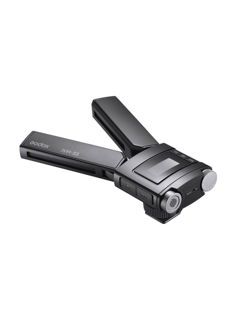 Godox IVM-S3 Camera-Mount Adjustable Dual-Cardioid Microphone - Image 1