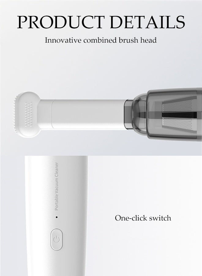 DUNISO Handheld Vacuum Cordless 13000Pa Portable Powerful Car Vacuum Cleaner 3 in 1 USB Rechargeable Lightweight Vacuum Blower Dust Buster for Car， Home， Kitchen， Office， Pet Hair Cleaning - Image 3