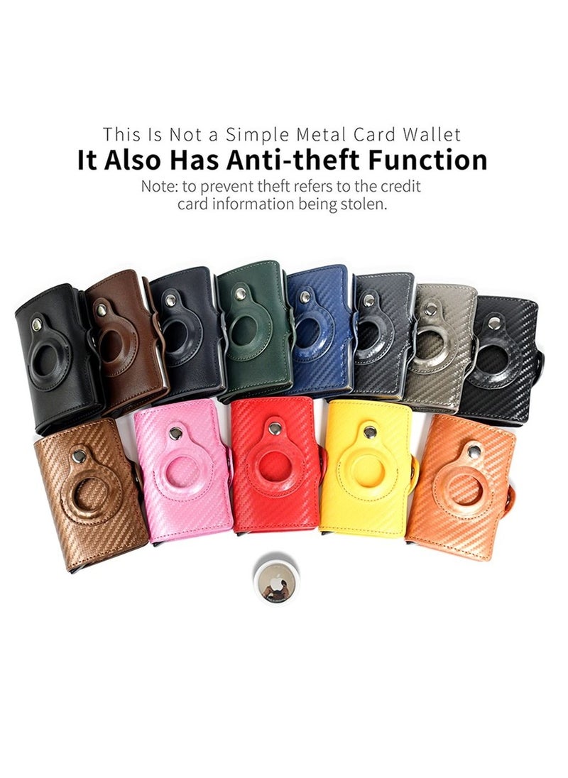 Generic - Rfid Card Holder Men Women Airtag Wallet Money Bag Leather Purse Slim Thin Wallets For Apple AirTags Tracker Air Tag - Image 1