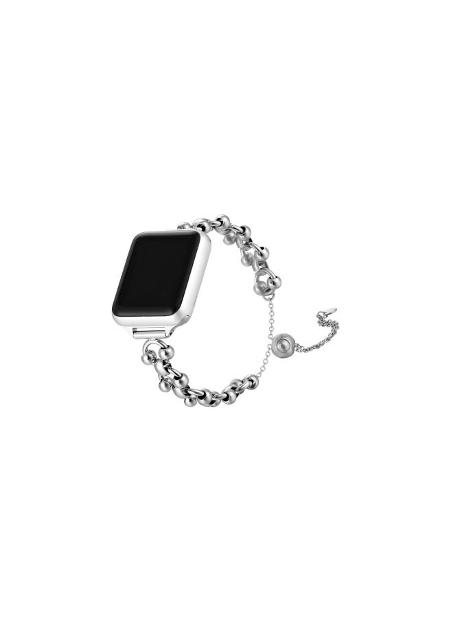 Generic - Suitable For Apple Watch For Apple Strap Stainless Steel Beaded Strap Metal Smart Strap Fixed-Color:38-40-41 Gold - Image 1