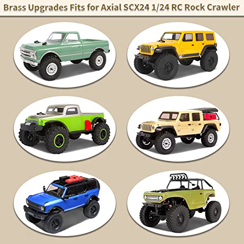 HobbyPark Front Steering Knuckles Wheel Weights Diff Cover Front Rear Extended 7mm Wheel Hex Hubs Adapters for Axial SCX24 Upgrades Set 1/24 RC Crawler Car - Image 4