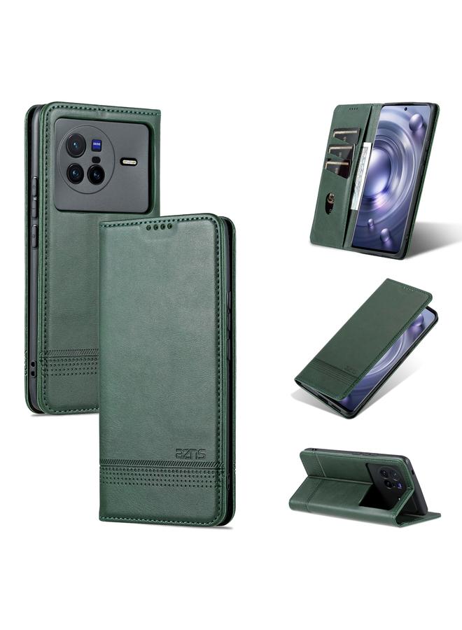 Case For vivo X80 Magnetic Calf Texture Leather Phone Case