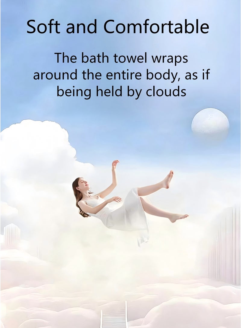 MOOCO Bath Towel Set Extra Large -3PCS Includes ( 90*170CM )Bath Towel,(35*75CM) Hand Towel,(25*65CM) Hair Towel,Quick Dry Highly Absorbent Thick Bathroom Soft Hotel Towels for Bath And Spa,Bathroom Towels Set is Soft and Gentle,Highly Absorbent,Creamy Beige - Image 5