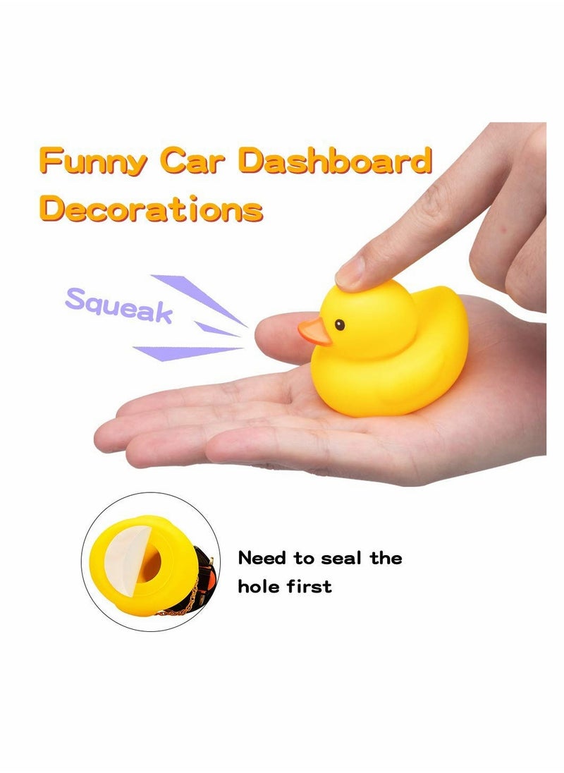 KASTWAVE - Yellow Duck Car Dashboard Decorations with Propeller Helmet (2 Pack-Shark Bee) - Image 1
