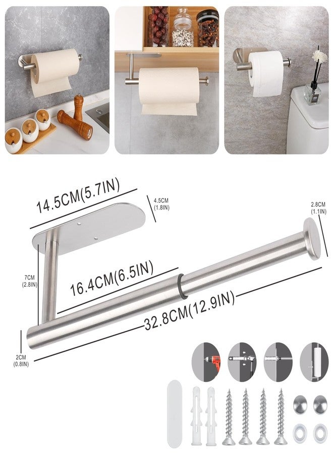 DIYZON Adhesive Toilet Paper Holder - 304 Stainless Steel - Pre-Drilled Holes Wall Mounted - Ldeal for Kitchen, Bathroom - Adjustable Length (Silver) - Image 4