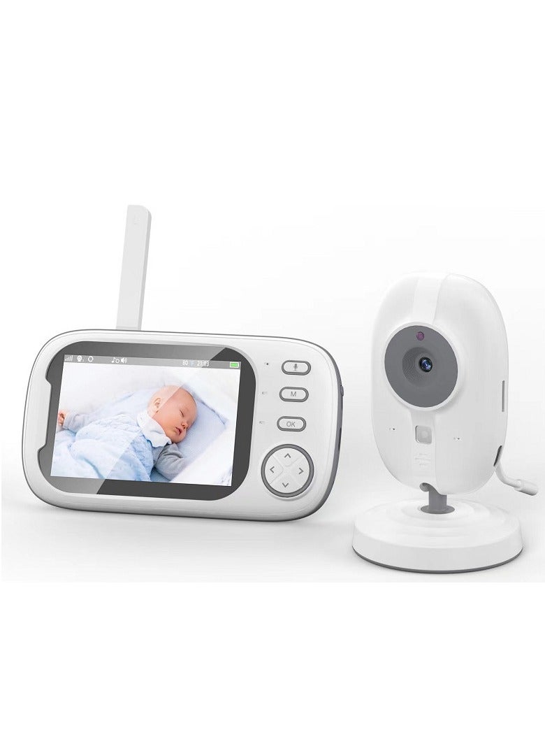 إسكدنيا Wireless Video Baby Monitor,3.5 Inches Night Vision LCD Two Way Call - Image 1