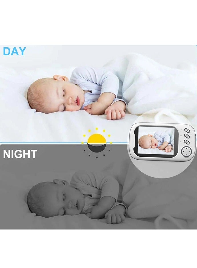 إسكدنيا Wireless Video Baby Monitor,3.5 Inches Night Vision LCD Two Way Call - Image 2