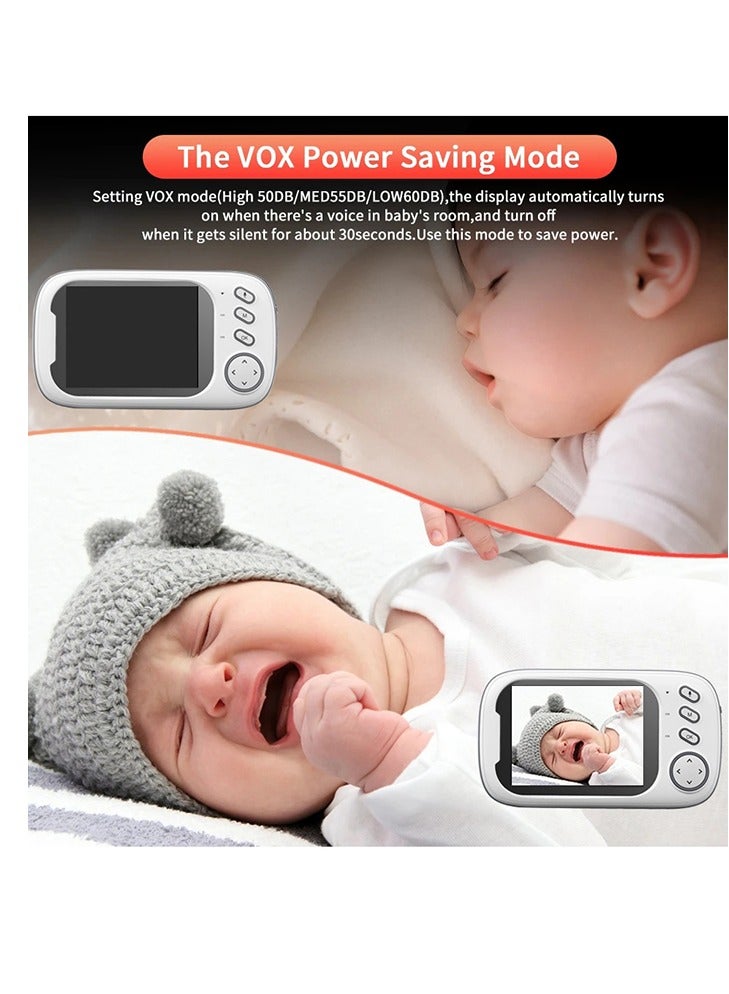 إسكدنيا Wireless Video Baby Monitor,3.5 Inches Night Vision LCD Two Way Call - Image 4