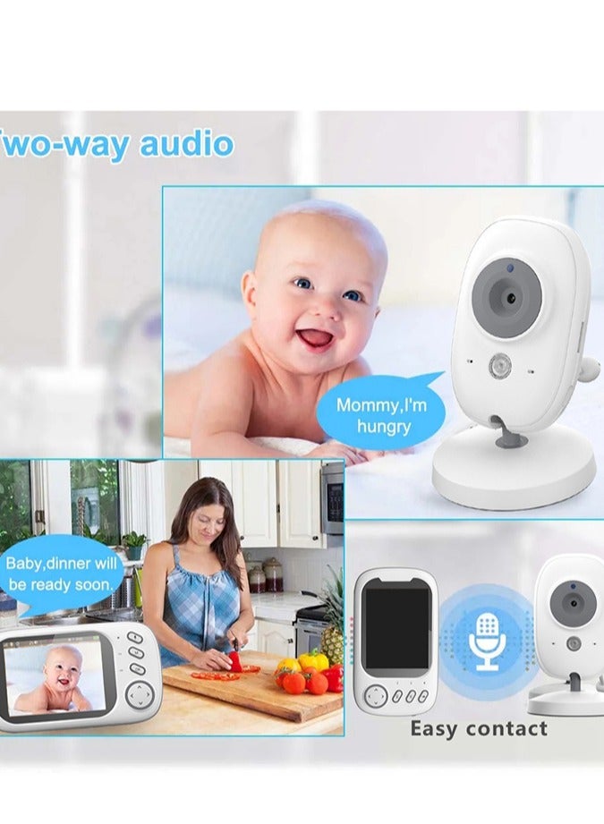 إسكدنيا Wireless Video Baby Monitor,3.5 Inches Night Vision LCD Two Way Call - Image 5