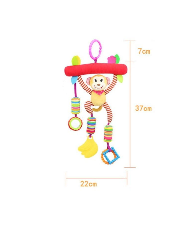 DecoLoral DECOR ME Baby Rattle Toy Hanging Monkey Toy Red Toddler Teether Toys Baby Teething Toys Early Educational Toy Set Gift for Babies 0-12-24 Months Boys Girls - Image 2
