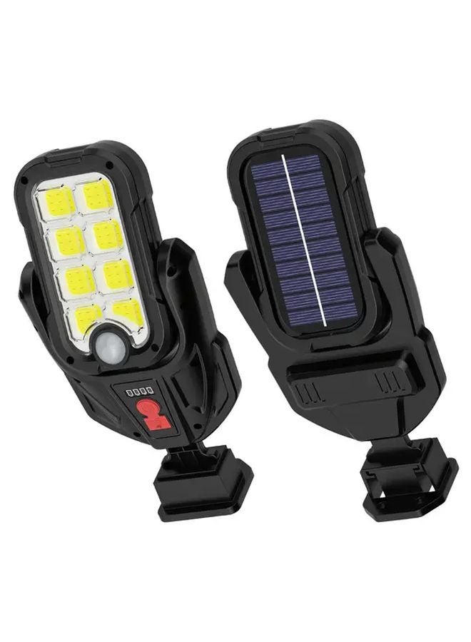 Black Rechargeable Solar Street Light 1200mAh Handheld Hanging Desktop LED Outdoor Garden Motion Sensor - Image 1