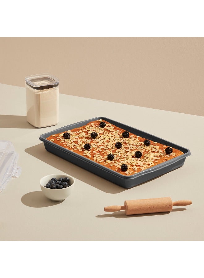 دنيا بلاستيك صندوق دونيا للكيك والكاسيروول المستطيل رمادي مع غطاء محكم - حل للتخزين - خالٍ من الرصاص وخالٍ من مادة PBA - Image 2