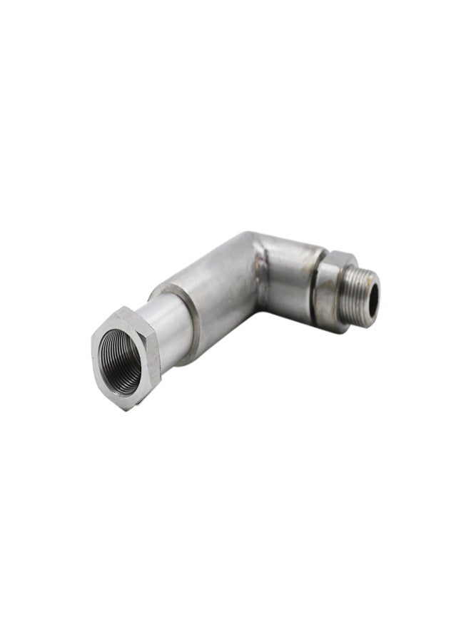 Zinc Coated Steel Oxygen Sensor Angled Extender Spacer 90 Degree Oxygen Sensor Spacer 02 Bung Extension M18 X 1.5 - Image 2